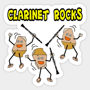 Clarinet Rocks Sticker